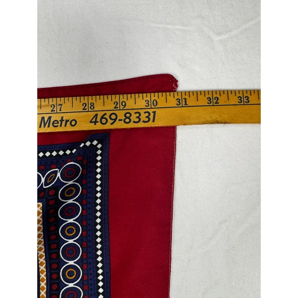 Vtg Wamcraft Bandana Lot 2 Burgundy Paisley Southwestern Turquoise Made‎ in USA